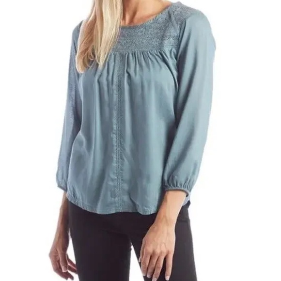 PrAna Robyn Lace Peasant Top Size XL - Picture 4 of 7
